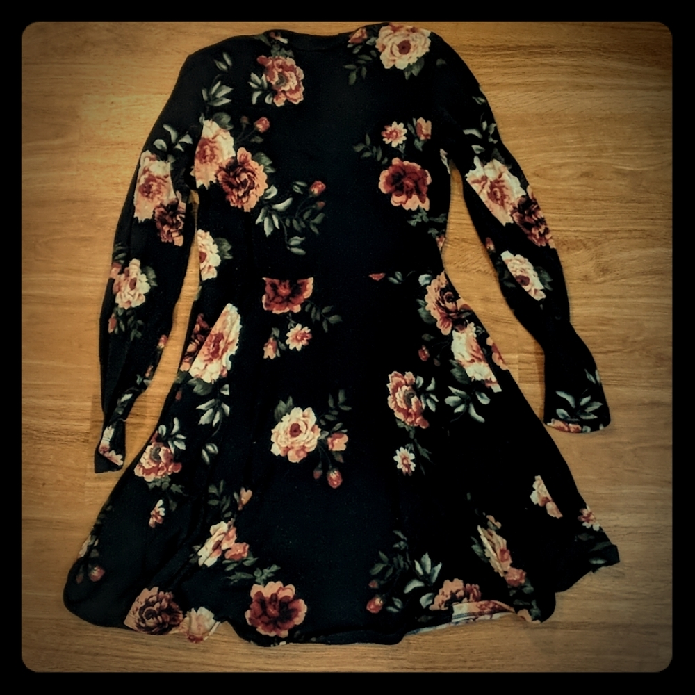 Floral sweater dress